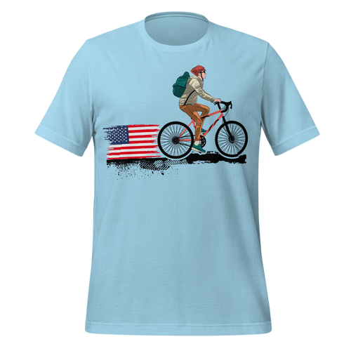 American Flag Cycling T-Shirt | Patriotic Bike Rider Tee   Cyclist Hive