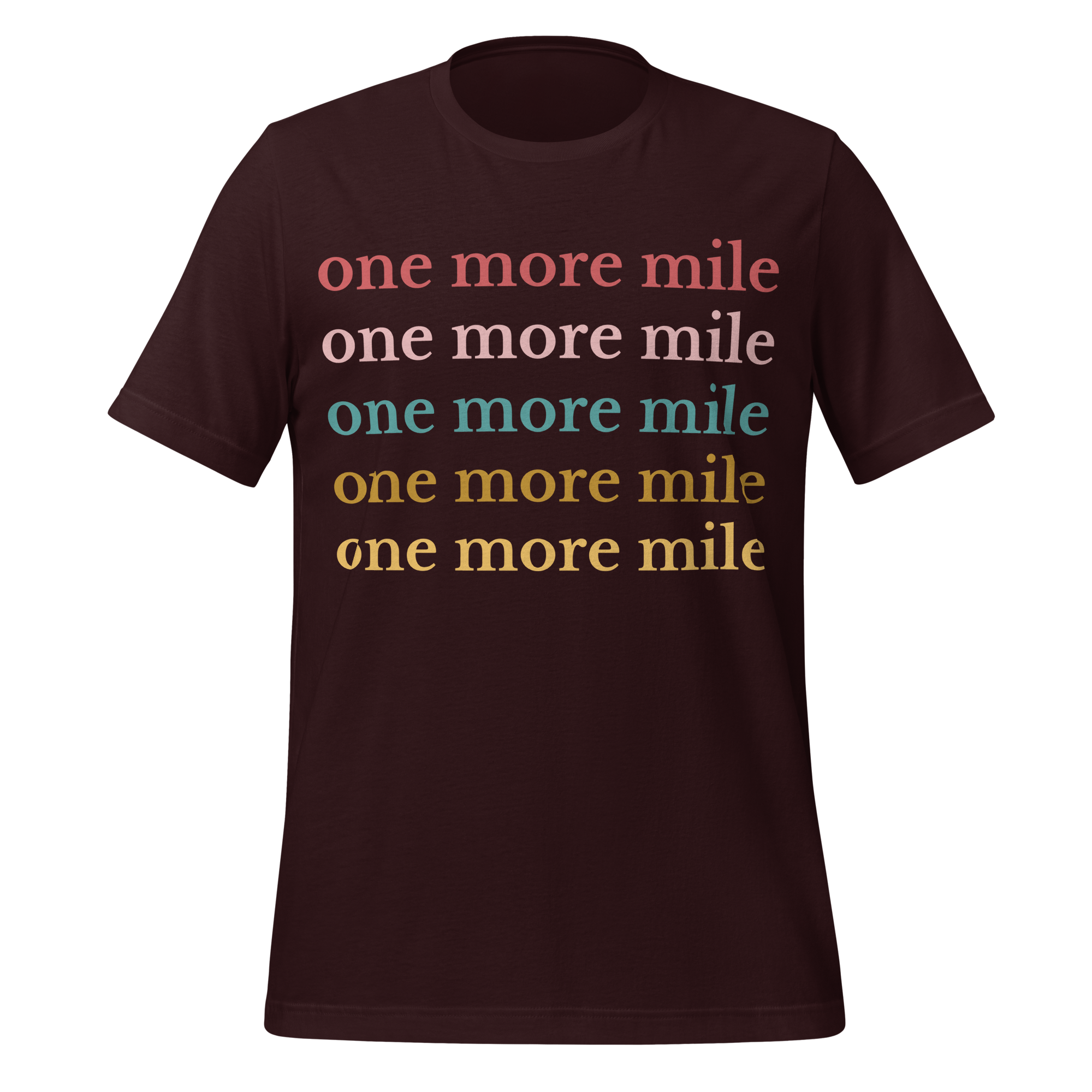 One More Mile Cycling T-Shirt | Motivational Bike Rider Tee  Oxblood Black / 2XL Cyclist Hive