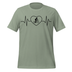 Male Cyclist Heartbeat Men’s T-Shirt | Minimalist Bike Lover Tee  Sage / XS Cyclist Hive