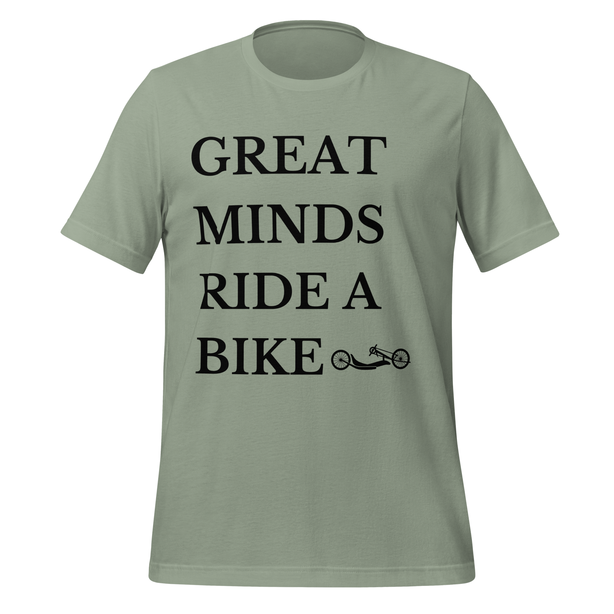 Great Minds Ride a Bike Handcycle T-Shirt | Adaptive Cycling Tee  Sage / 2XL Cyclist Hive