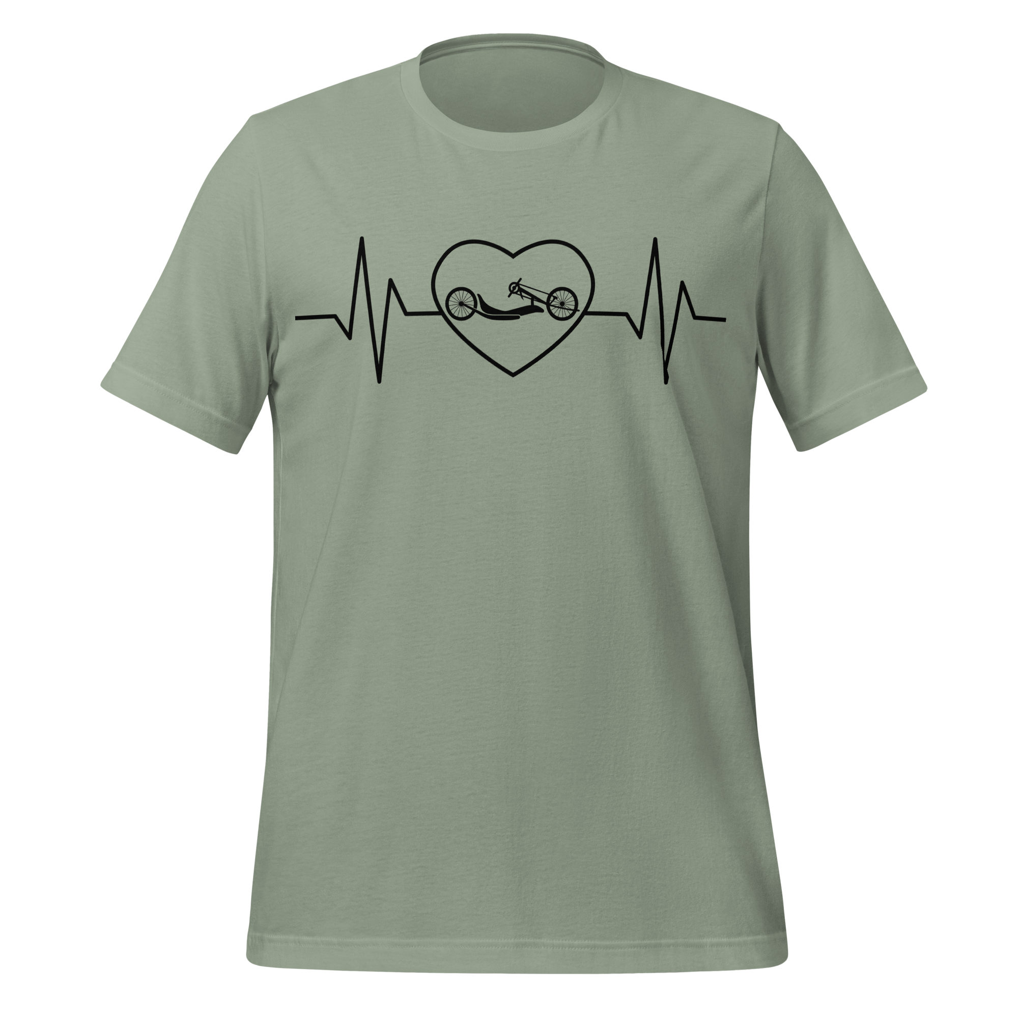 Handcycling Heartbeat T-Shirt | Minimalist Bike Lover Tee   Cyclist Hive
