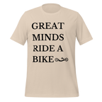 Great Minds Ride a Bike Handcycle T-Shirt | Adaptive Cycling Tee  Soft Cream / 2XL Cyclist Hive