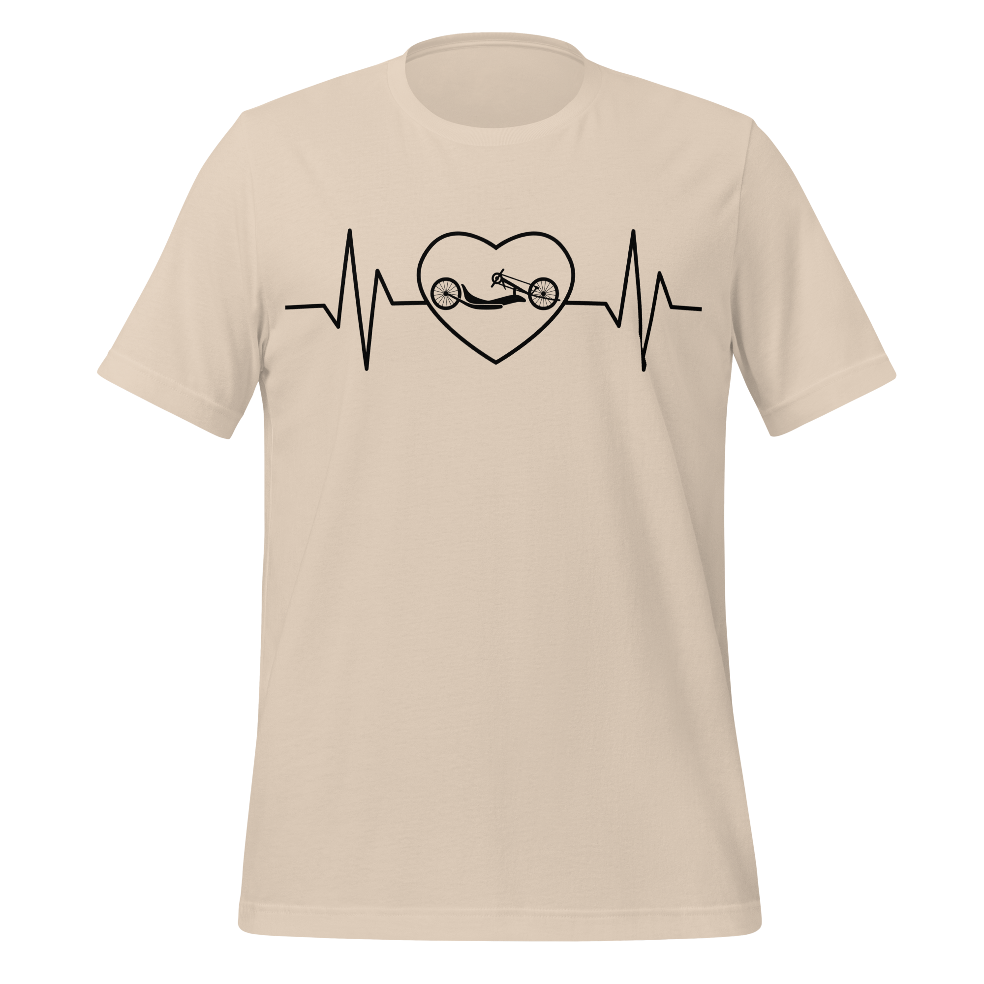 Handcycling Heartbeat T-Shirt | Minimalist Bike Lover Tee   Cyclist Hive