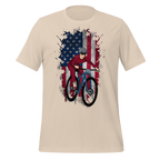 Mountain Bike American Flag T-Shirt | Patriotic Cycling Tee   Cyclist Hive