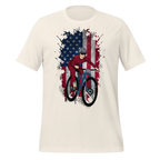 Mountain Bike American Flag T-Shirt | Patriotic Cycling Tee   Cyclist Hive