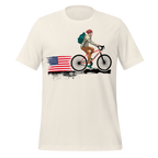 American Flag Cycling T-Shirt | Patriotic Bike Rider Tee   Cyclist Hive