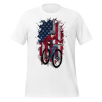 Mountain Bike American Flag T-Shirt | Patriotic Cycling Tee   Cyclist Hive
