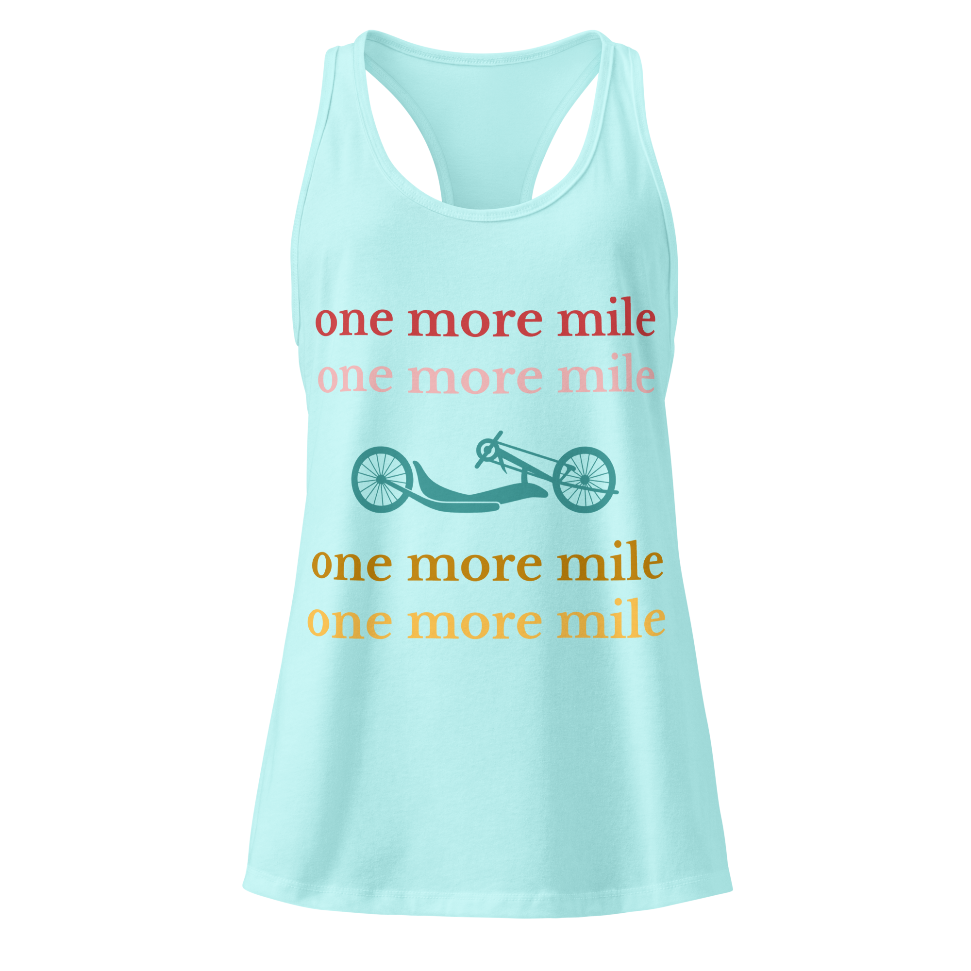 One More Mile Handcycling Women’s Racerback Tank | Motivational Cycling Top  Cancun / 2XL Cyclist Hive