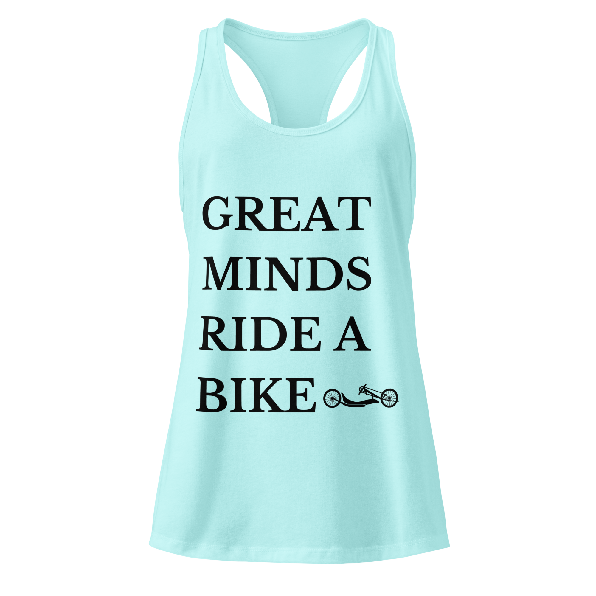 Great Minds Ride a Bike Handcycle Women’s Racerback Tank Top  Cancun / 2XL Cyclist Hive