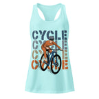 Cycle Retro Block Women’s Racerback Tank Top | Vintage Cycling Graphic   Cyclist Hive