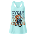 Cycle Retro Block Women’s Racerback Tank Top | Vintage Cycling Graphic   Cyclist Hive