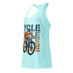 Cycle Retro Block Women’s Racerback Tank Top | Vintage Cycling Graphic   Cyclist Hive