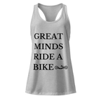 Great Minds Ride a Bike Handcycle Women’s Racerback Tank Top  Heather gray / 2XL Cyclist Hive