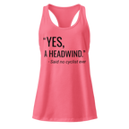 “Yes, A Headwind.” Women’s Racerback Tank Top | Funny Cycling Tank  Hot Pink / 2XL Cyclist Hive
