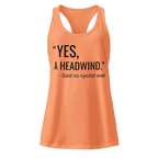 “Yes, A Headwind.” Women’s Racerback Tank Top | Funny Cycling Tank  Light Orange / 2XL Cyclist Hive