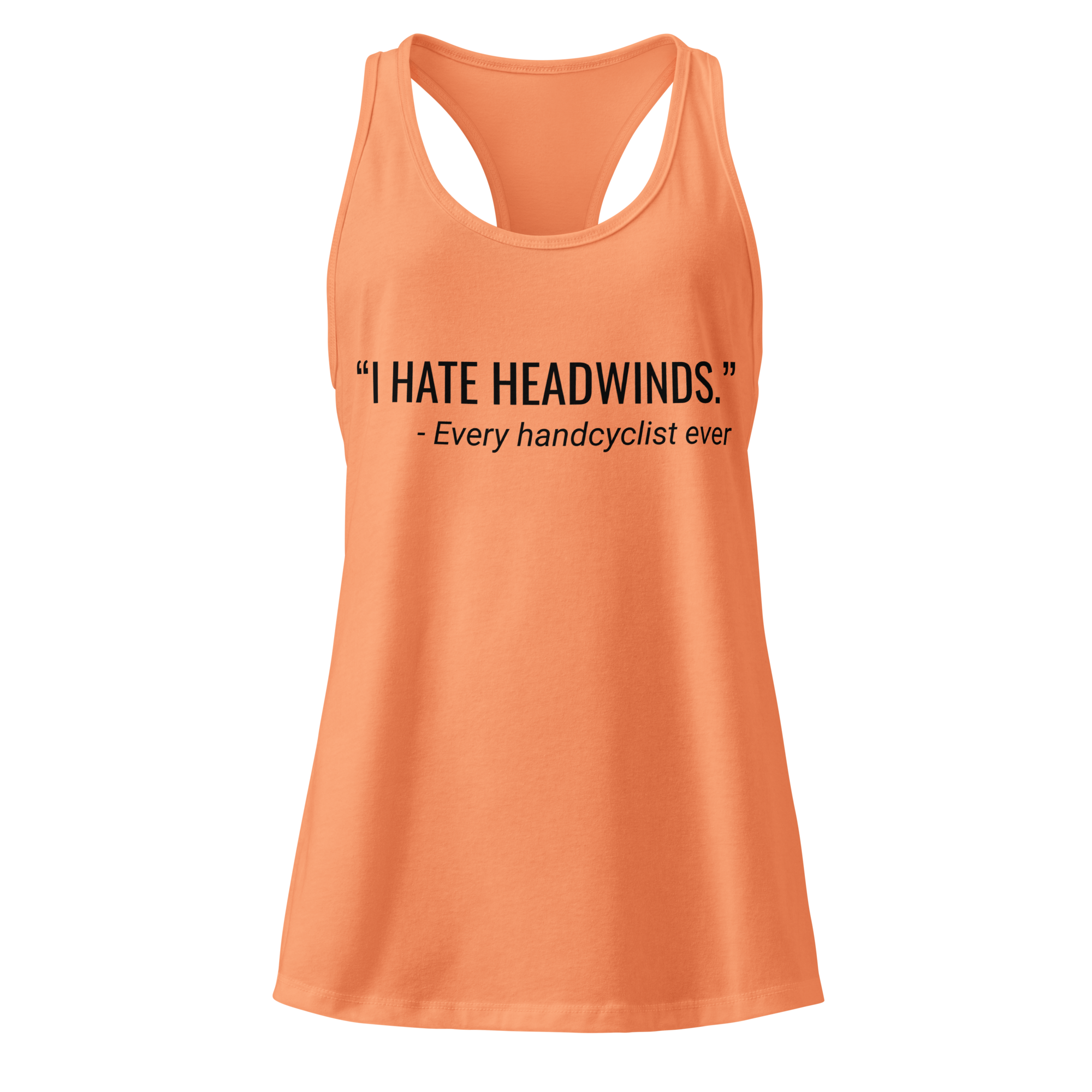 Handcycling Heartbeat Women’s Racerback Tank | Minimalist Cycling Top  Light Orange / 2XL Cyclist Hive