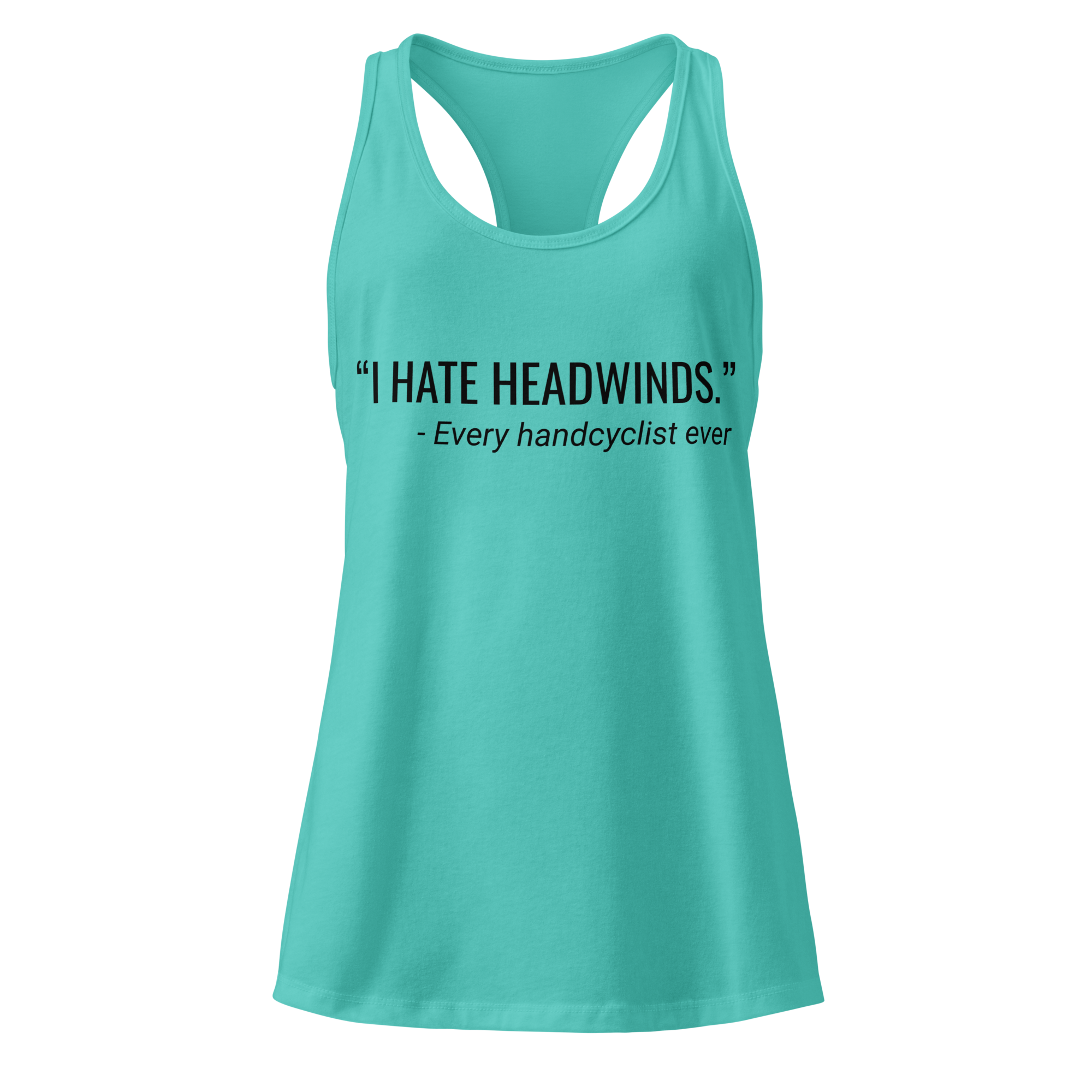 Handcycling Heartbeat Women’s Racerback Tank | Minimalist Cycling Top  Tahiti Blue / 2XL Cyclist Hive