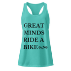 Great Minds Ride a Bike Handcycle Women’s Racerback Tank Top  Tahiti Blue / 2XL Cyclist Hive