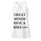 Great Minds Ride a Bike Handcycle Women’s Racerback Tank Top  White / 2XL Cyclist Hive