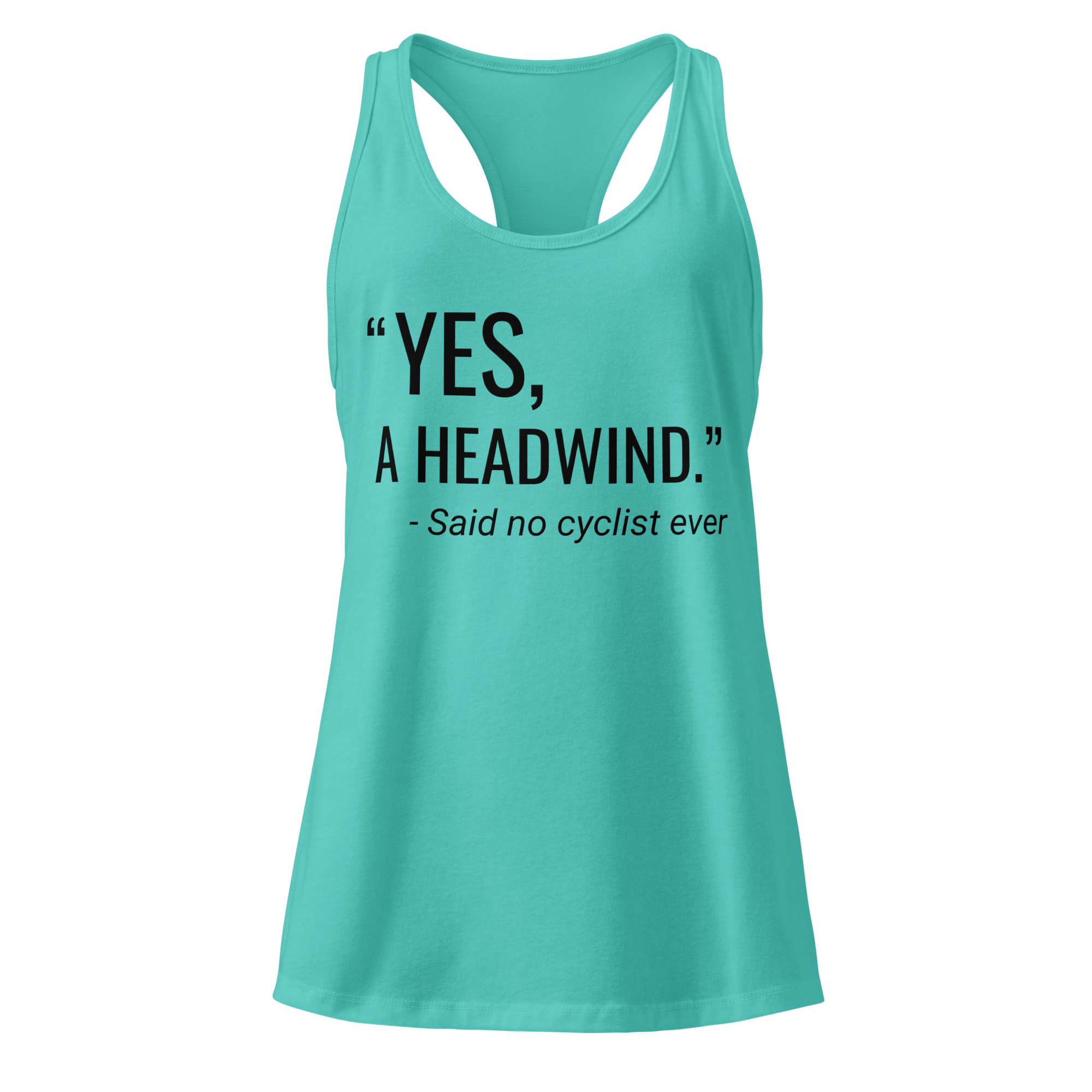 “Yes, A Headwind.” Women’s Racerback Tank Top | Funny Cycling Tank - Cyclist Hive