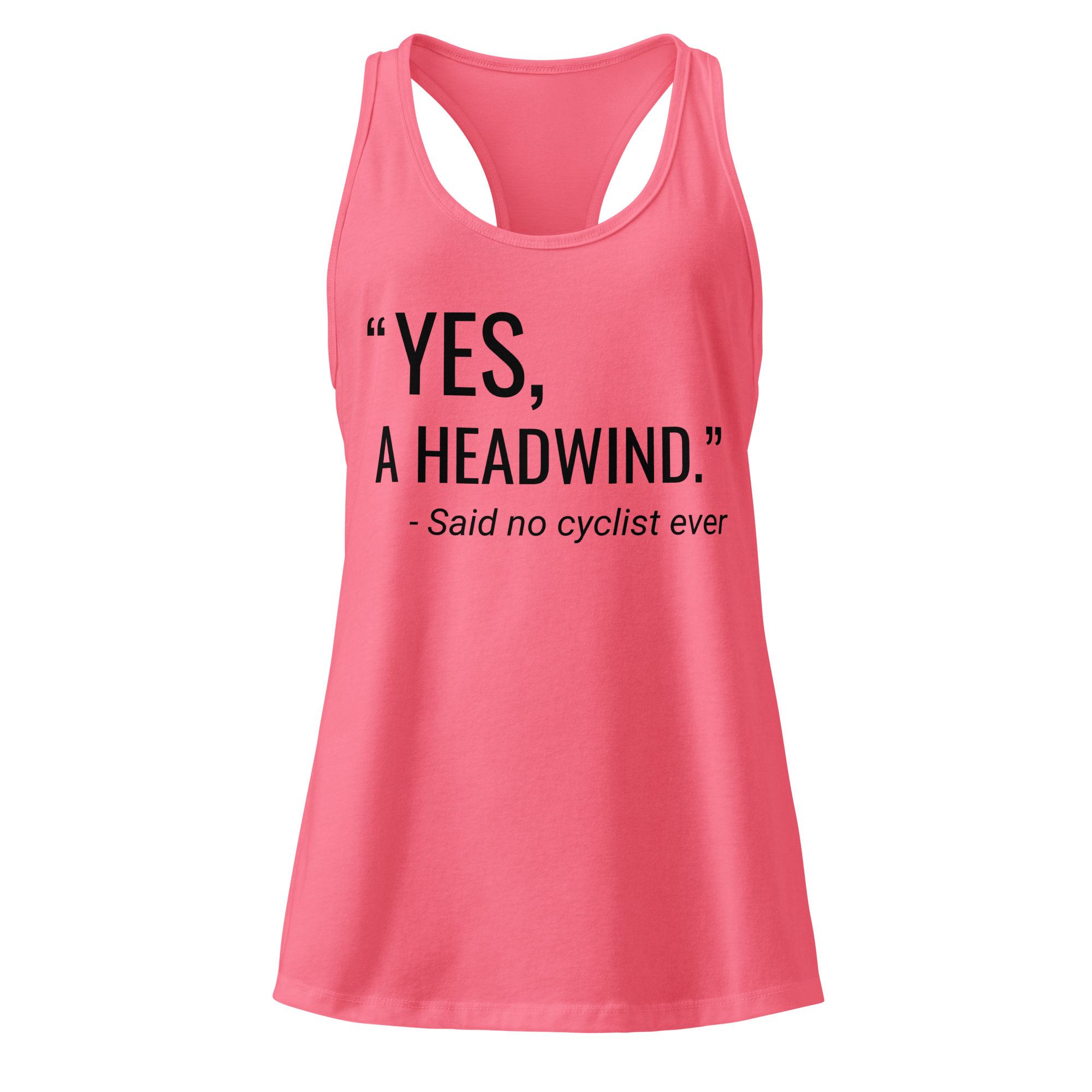 “Yes, A Headwind.” Women’s Racerback Tank Top | Funny Cycling Tank - Cyclist Hive